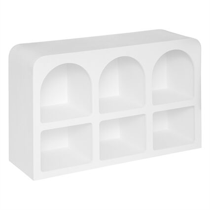Estante com 6 nichos SOLEYA branca 110cm, , large