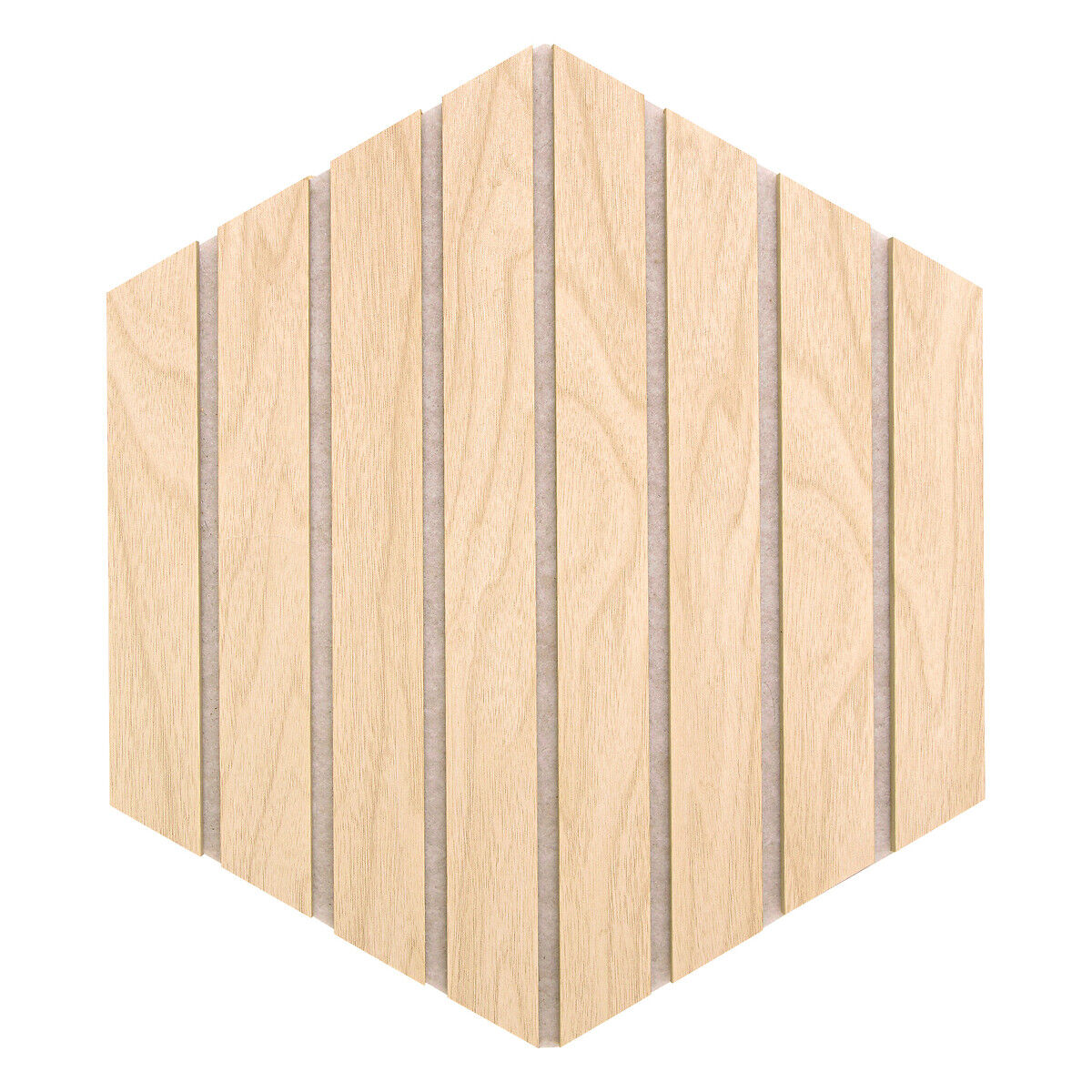 Set of 3 hexagonal decorative panels COLVA natural, , large