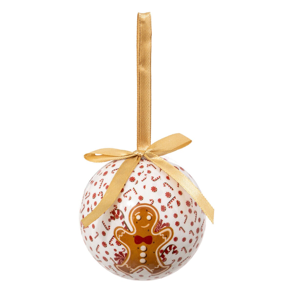 Bola bolacha de gengibre com fita 7,5cm, , large