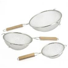 Conjunto de 3 coadores em inox, , large