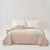 Edredón SEATTLE gris de terciopelo 220x240cm