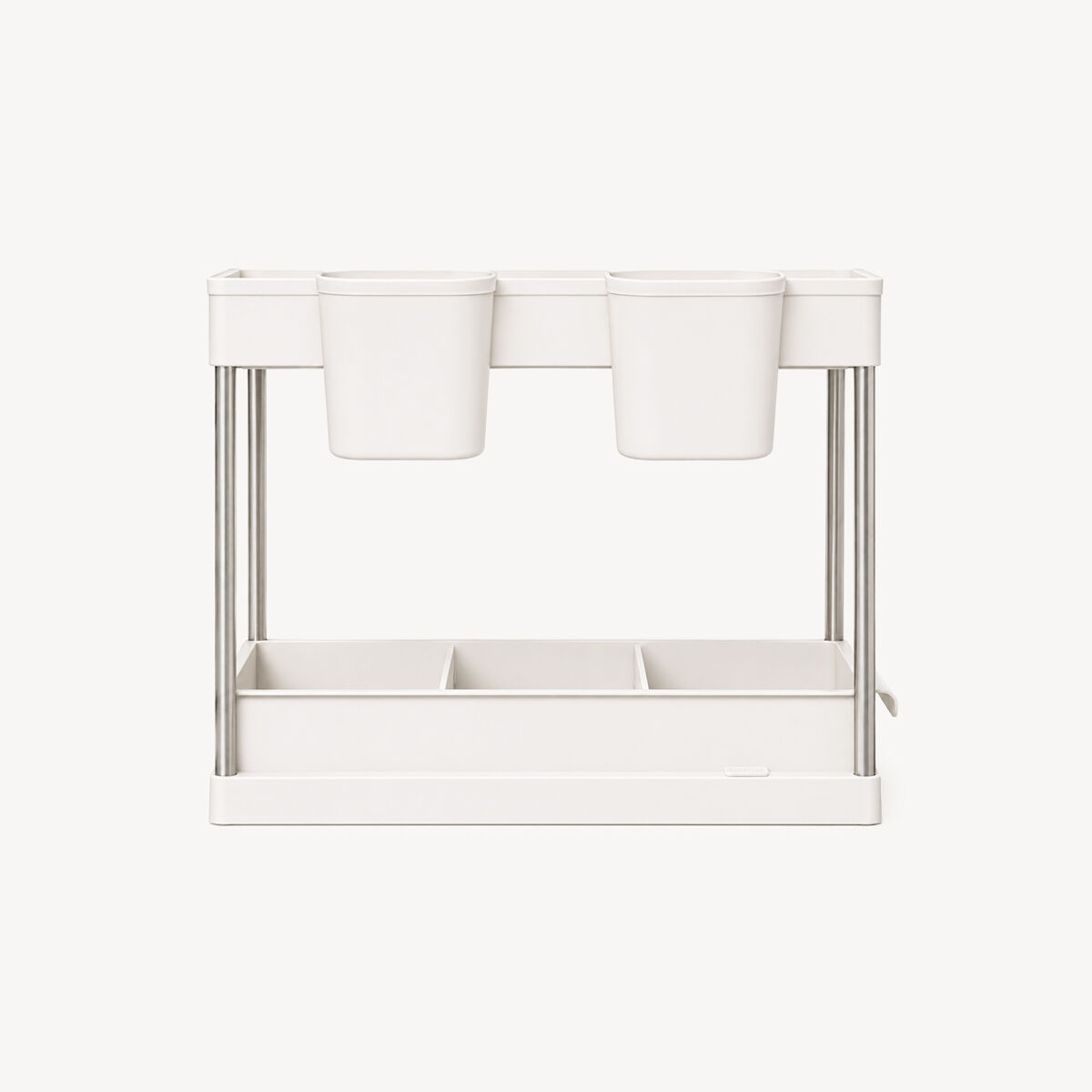 Organizador para armário bege com 2 níveis 34cm, , large