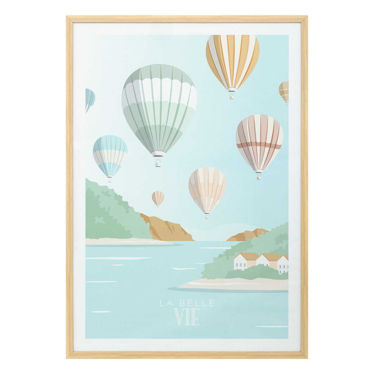 Quadro decorativo com balões CLAUDE 50x70cm, , large