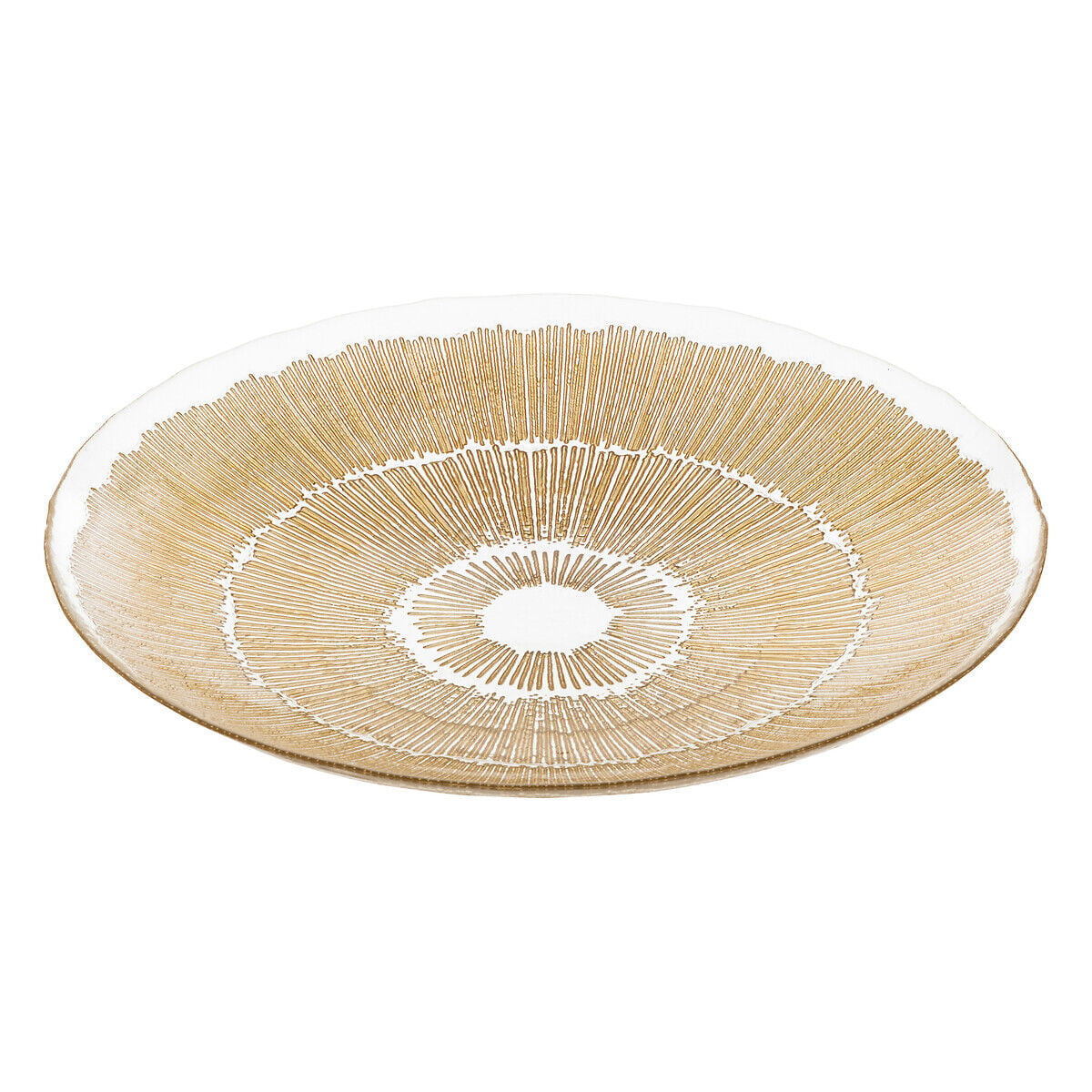 Centro de mesa em vidro dourado DJINA 40cm, , large
