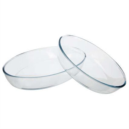 Conjunto de 2 travessas ovais em vidro, , large