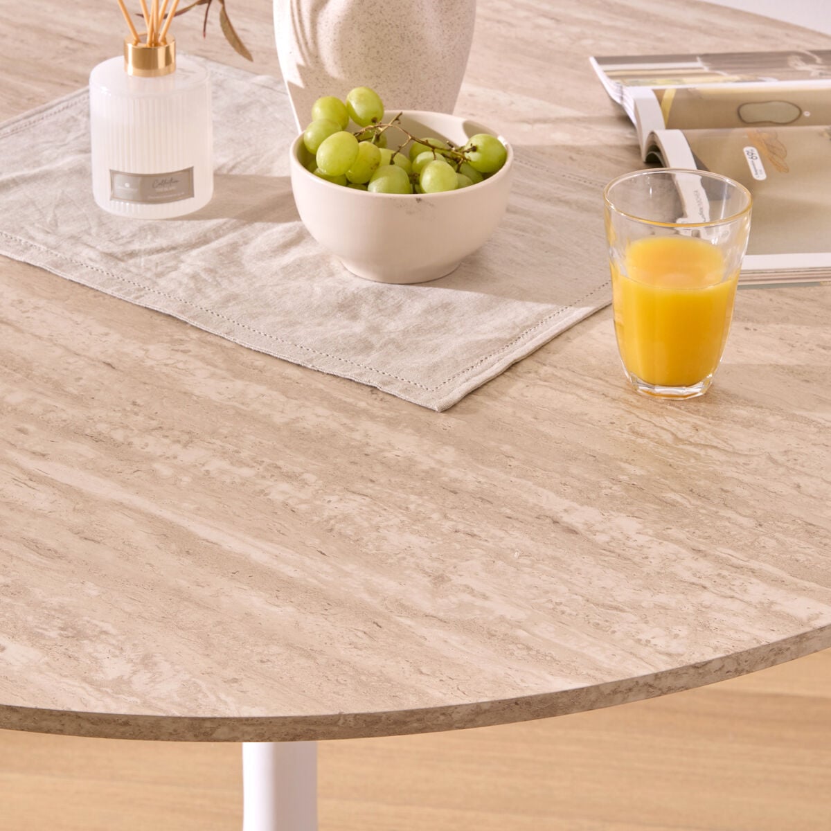 Mesa de jantar redonda em mdf 100cm, , large