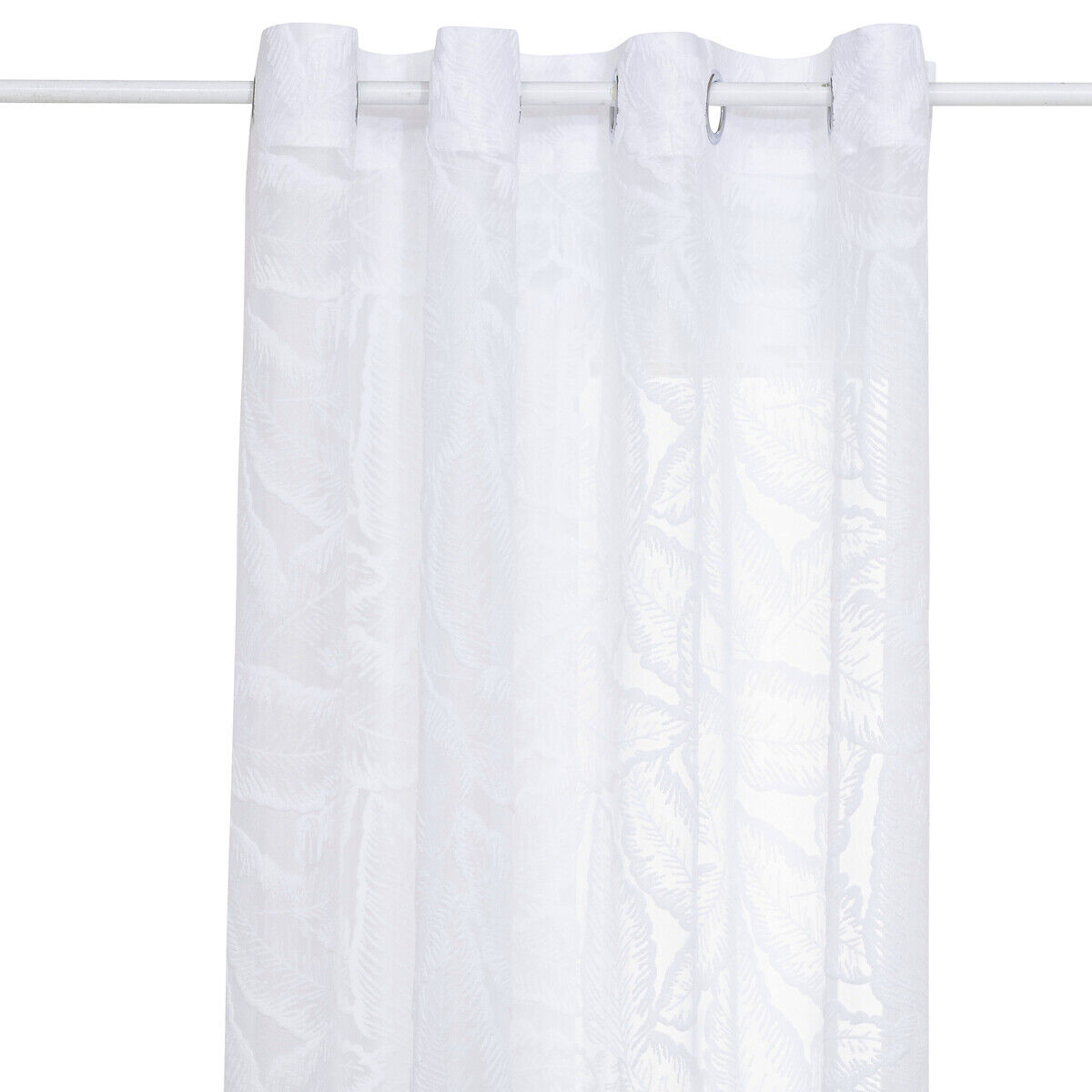Cortina com folhas LAZI branca 140x240cm, , large