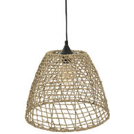 Candeeiro De Teto Jada Bege Em Rattan