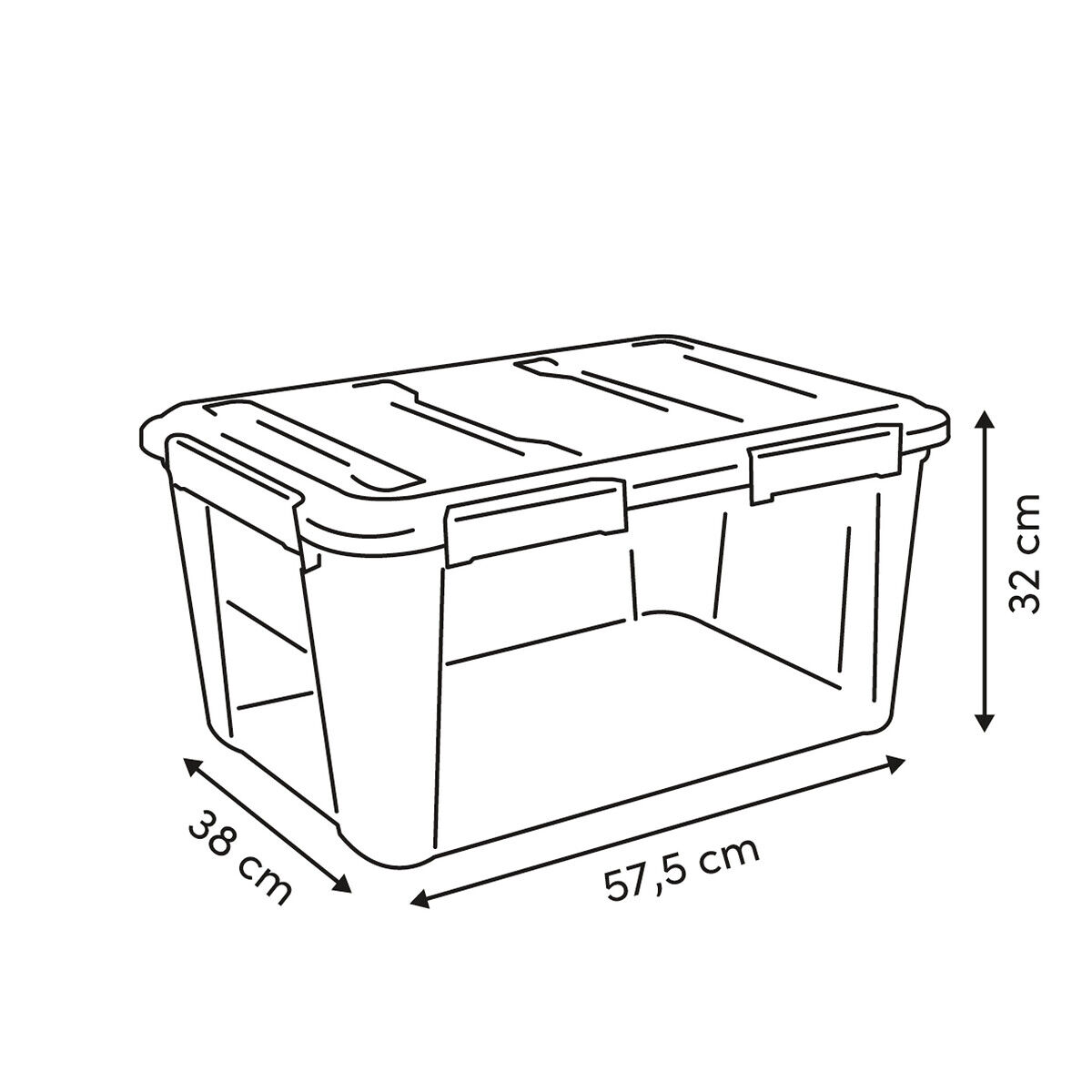 Caixa de arrumação PROTECT+ 50l, , large