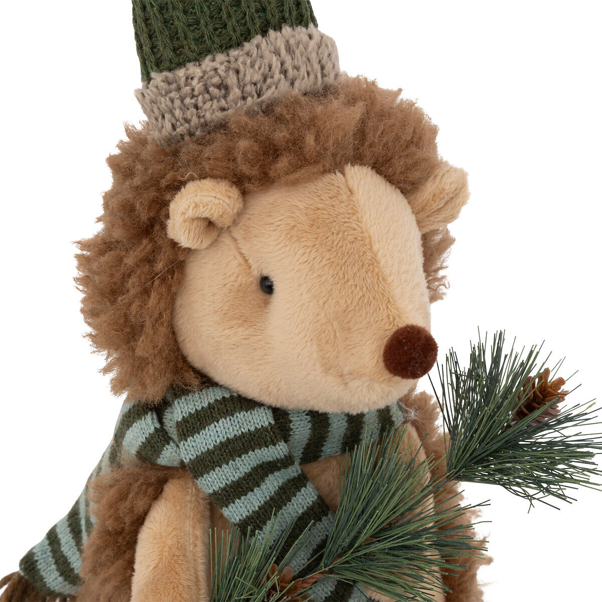Figura ouriço francis com gorro e cachecol sentado 61cm, , large