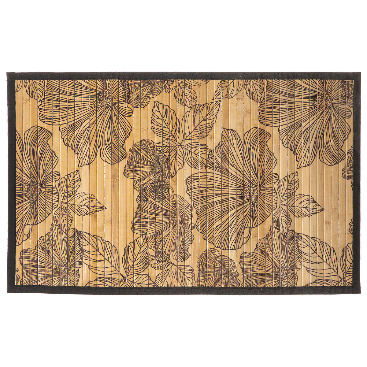 Tapete wc BLACKFLOWER em bambu 50x80cm, , large