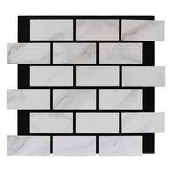 Panel decorativo efecto m&aacute;rmol CLINT gris 61x69cm
