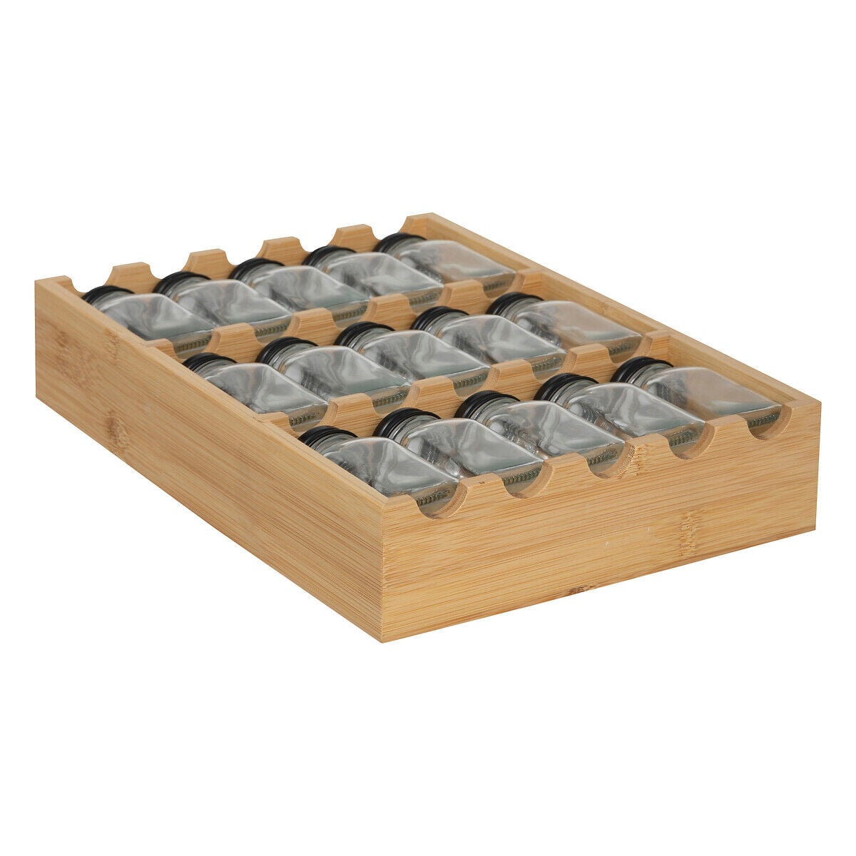 Conjunto de frascos para especiarias CUISINE em bambu, , large