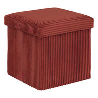 Puf con almacenaje terracota