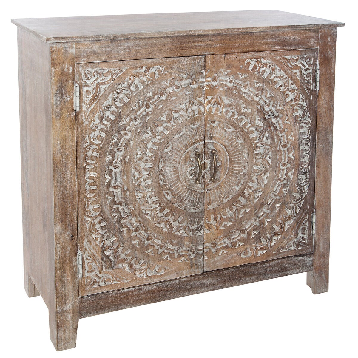 Aparador em madeira mango com 2 portas shirel, , large