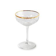 Copa De Champán Timeless Con Borde Dorado