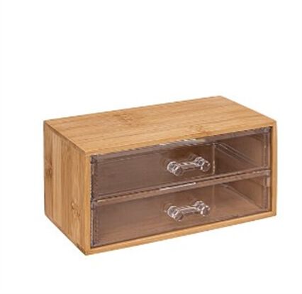 Organizador wc com 2 gavetas em bambu, , large