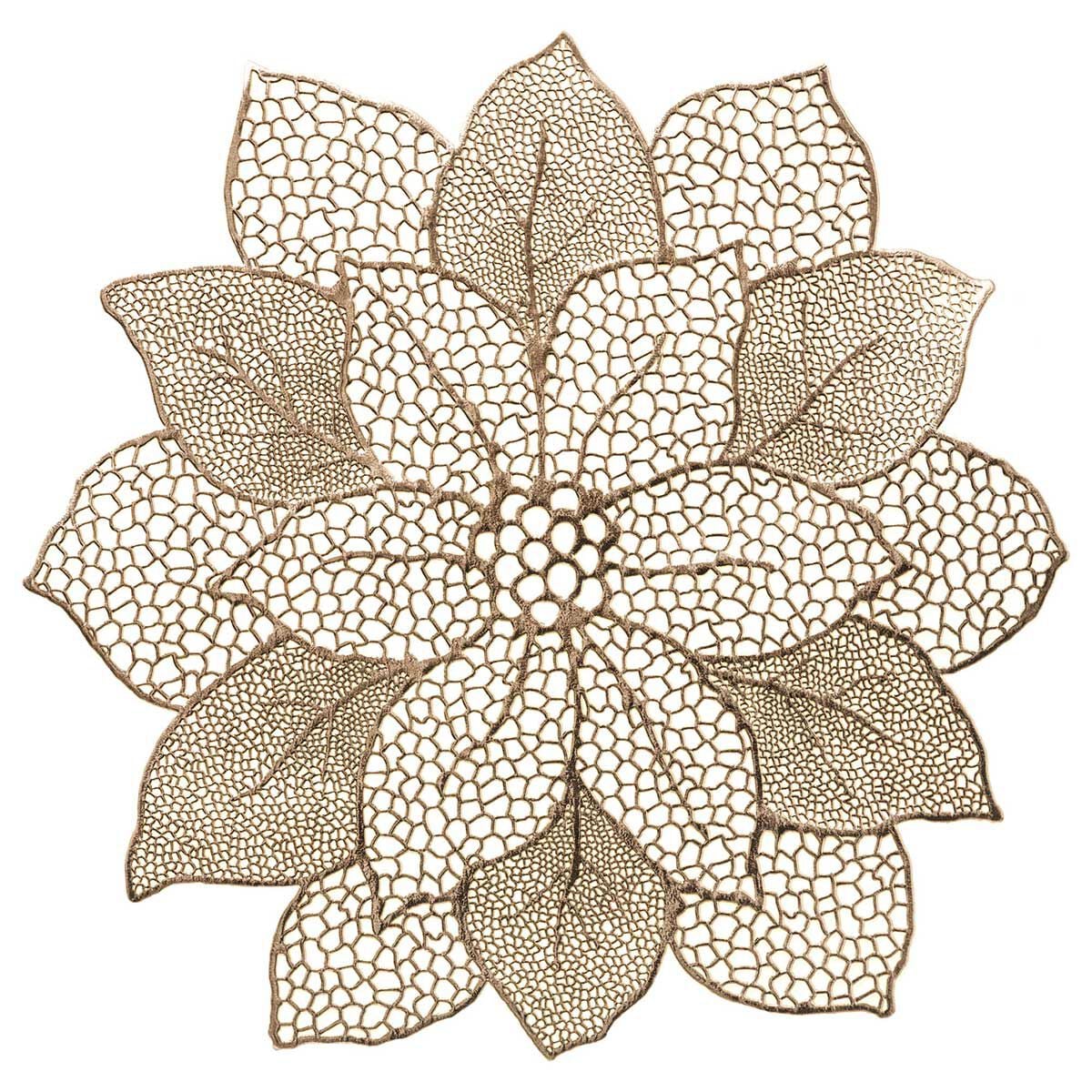 Individual de mesa flor dourada 44cm, , large