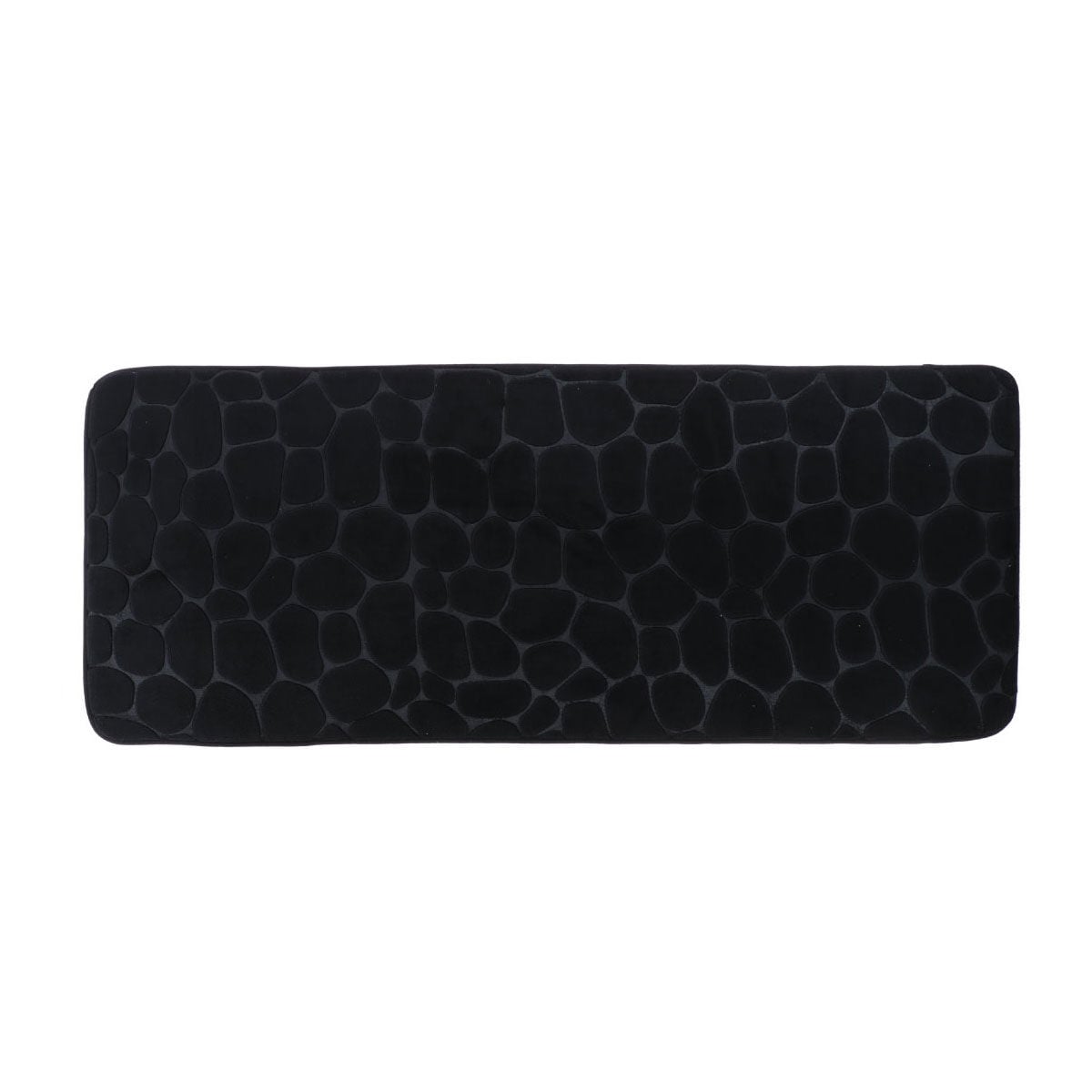 Tapete wc microfibra MEMOIRE preto 45x120cm, , large