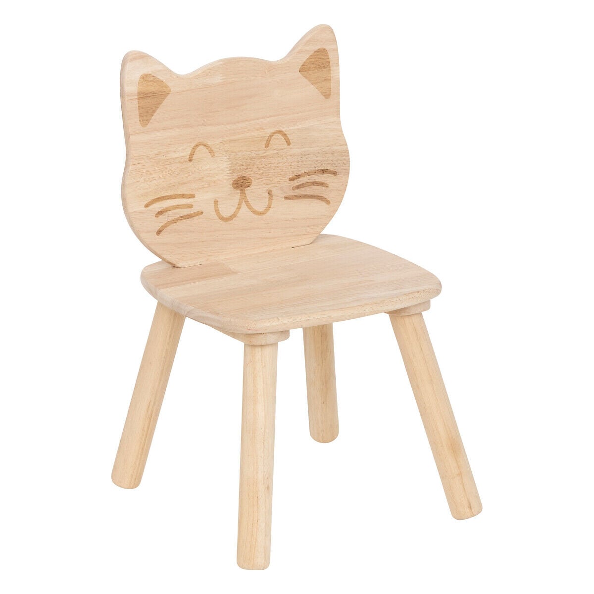 Cadeira de gato PIA castanha em madeira 50x28x30cm, , large