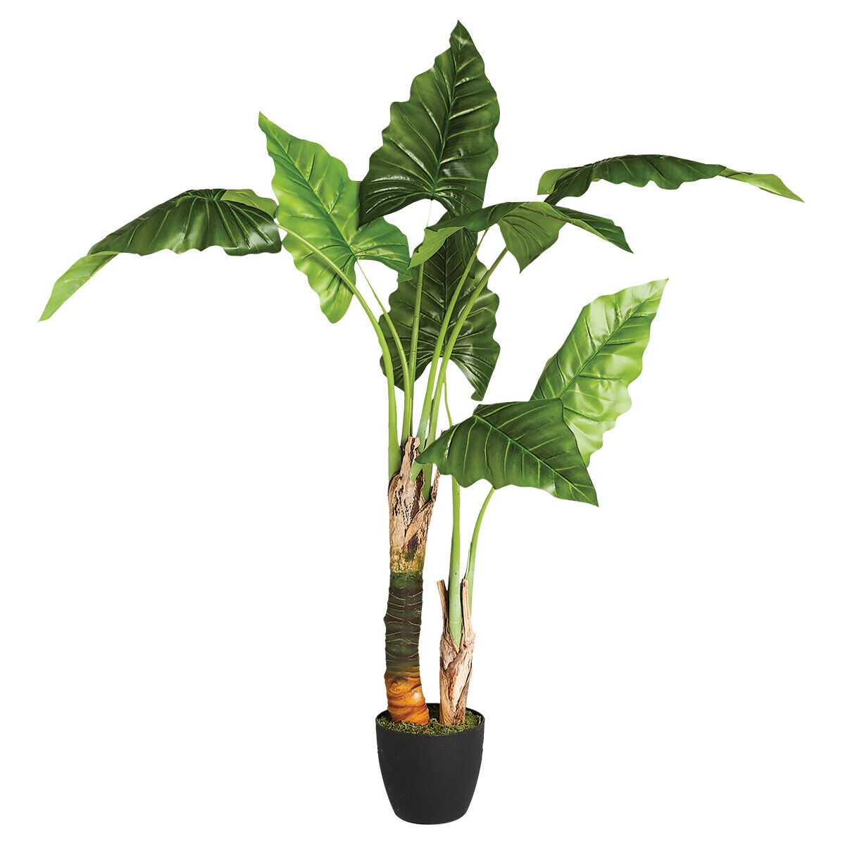 Planta bananeira artificial com vaso 124cm, , large
