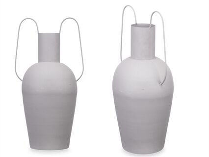 Vase light brown milk churn-shaped in brass, , large
