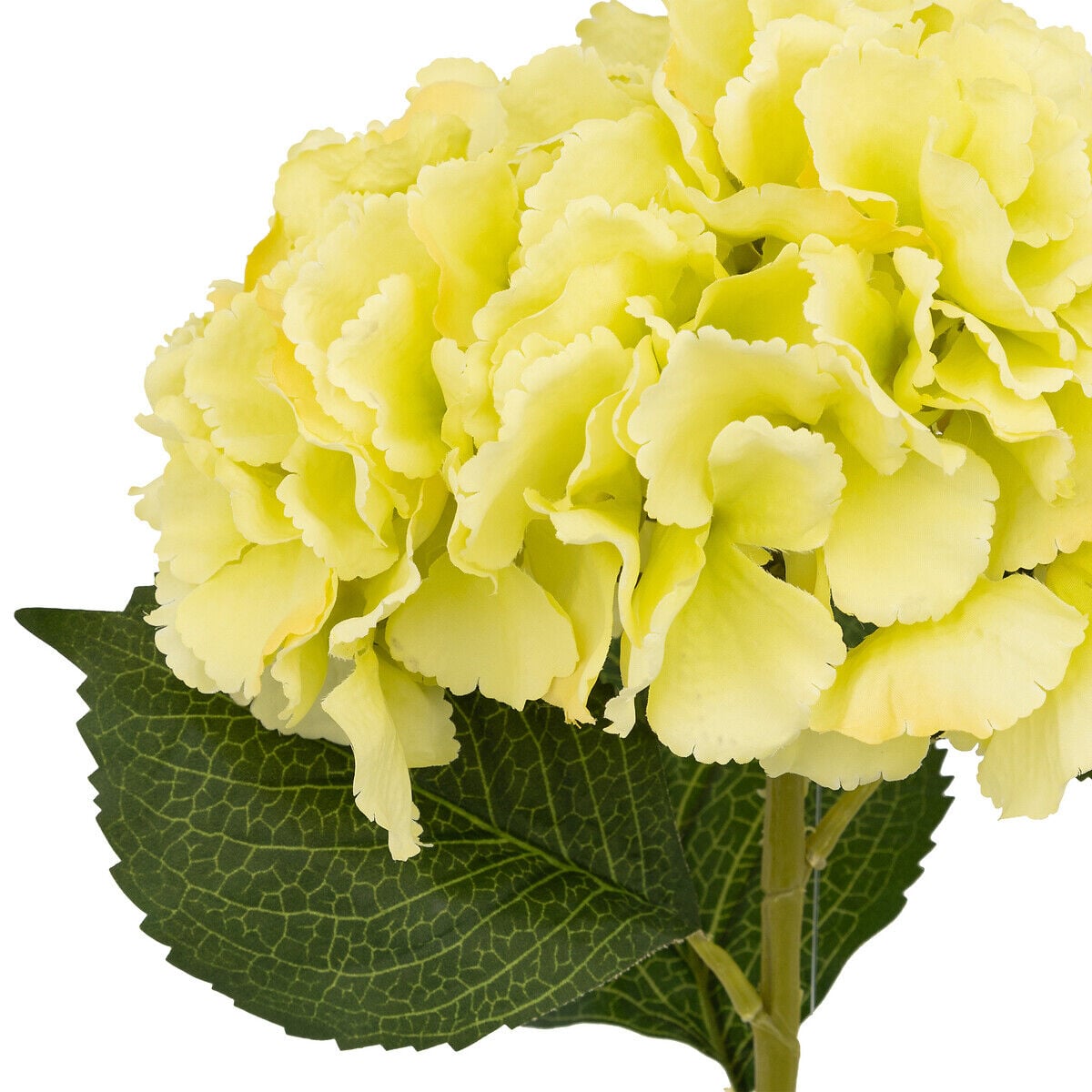 Haste artificial hortênsia amarela 83cm, , large