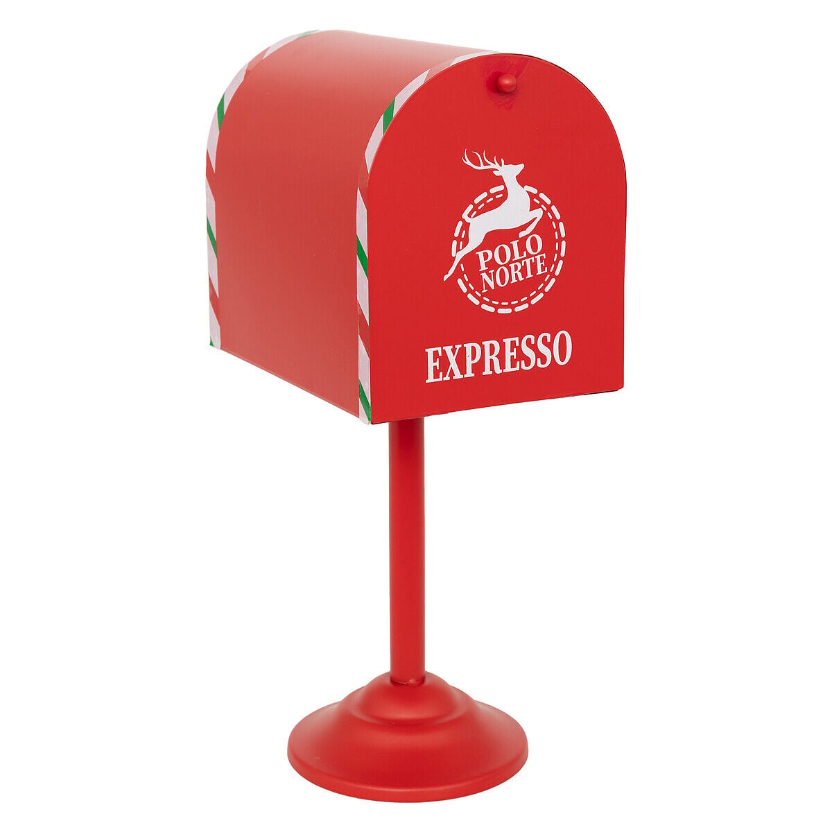 Caixa de correio vermelho em metal 32cm, , large
