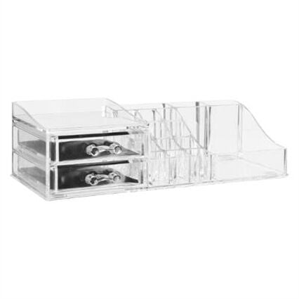 Organizador em acrílico com 2 gavetas, , large