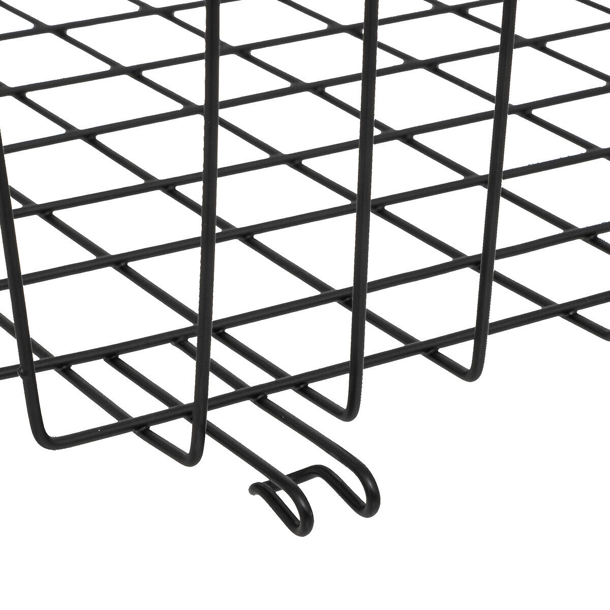 Hanging storage shelf black in metal, , large