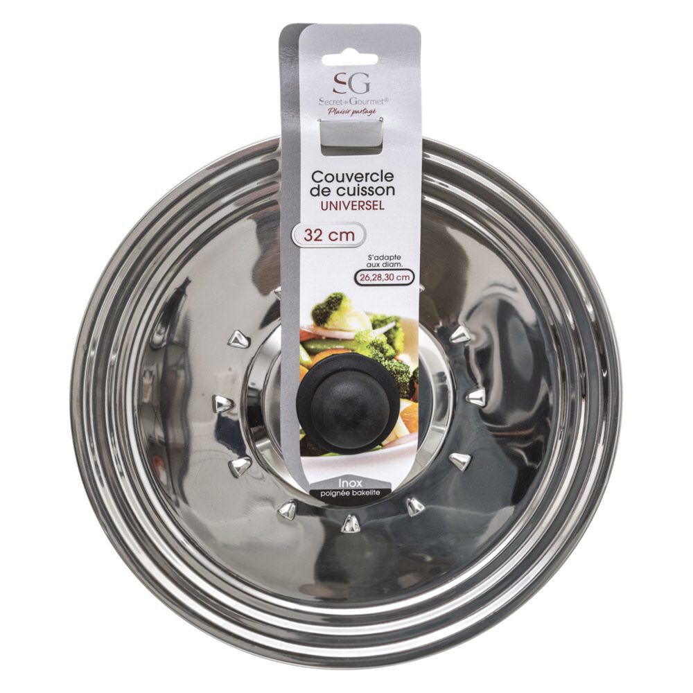 Stainless steel lid for saucepan 22/24, , large