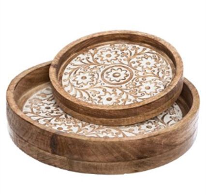 Tray RITUAL in wood, , large