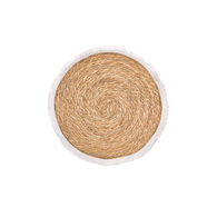 Mantel individual con flecos blanco 38cm