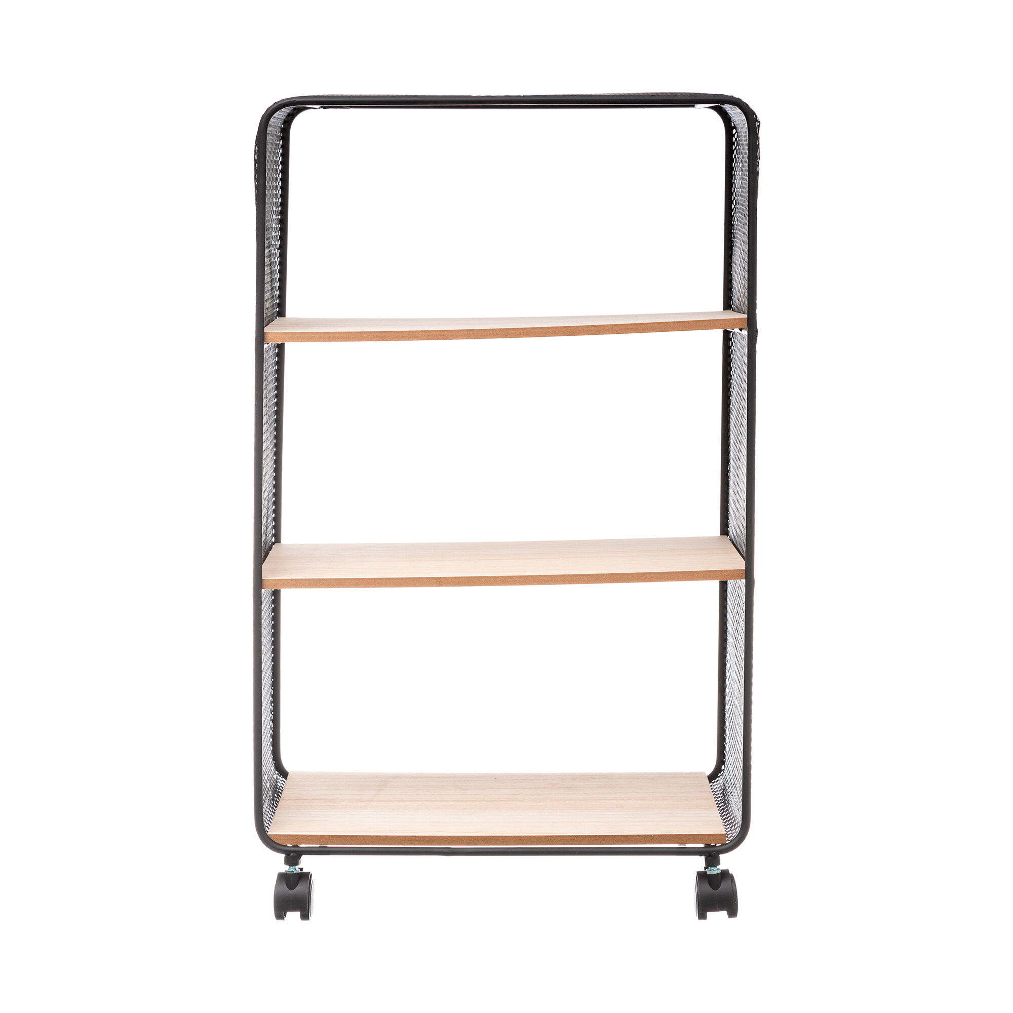 Shelving unit with shelves in wood and metal, , large
