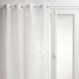 Cortina Jacquard Sama Branca, , large