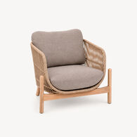 Sill&oacute;n DEONA gris pardo de madera de acacia