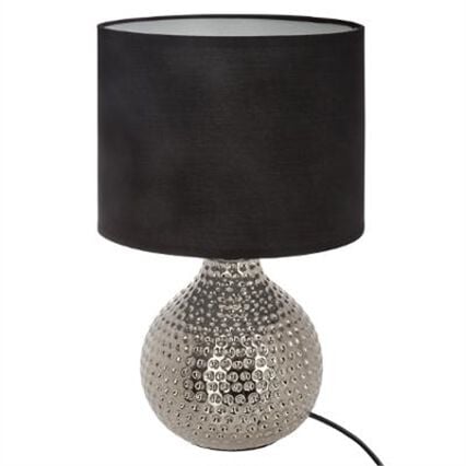 Candeeiro de mesa preto GOTA martelado em cerâmica, , large