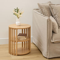 Mesa auxiliar SLAT beige D40x48cm