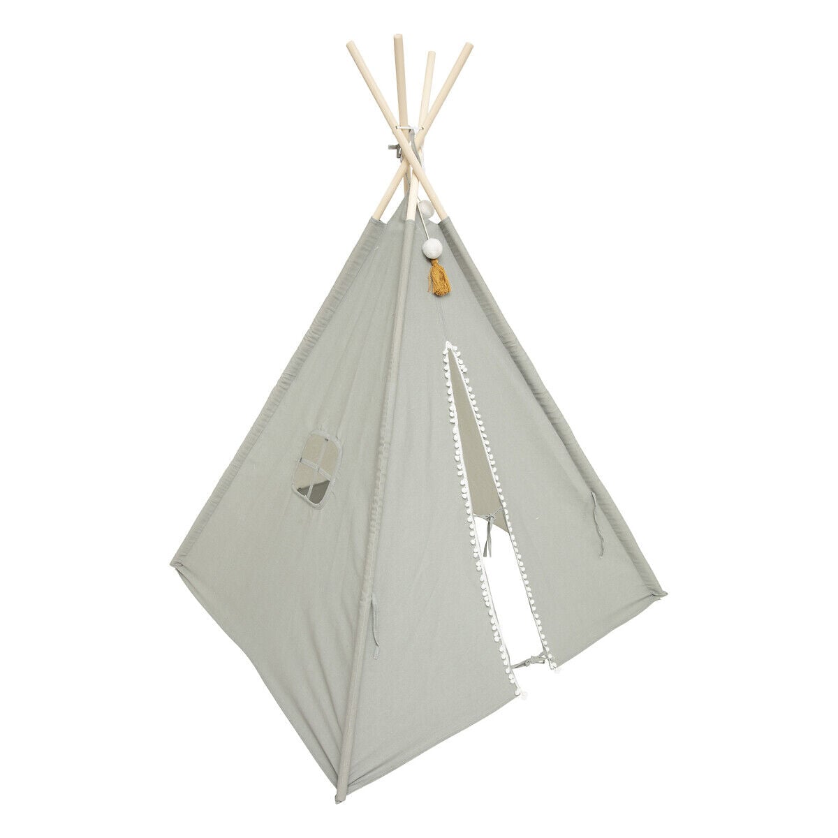 Tenda TIPI azul com pompons RAINBOW, , large