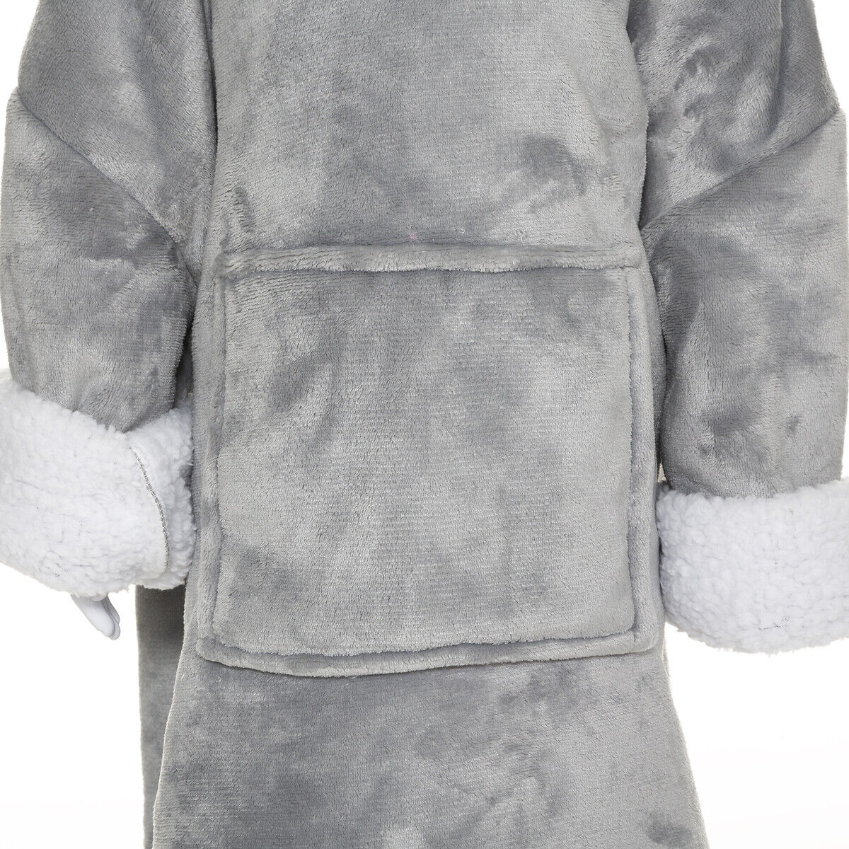 Manta camisola com capuz cinza 3-10 anos, , large