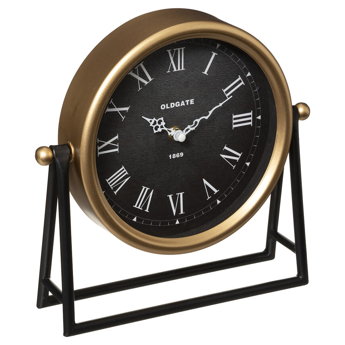 Relógio de mesa LUCA preto e dourado, , large