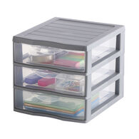 Organizador C/3 Cajones A6 Gris