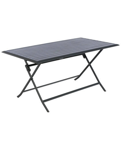 Folding table AZUA for 6 people in aluminium, , large