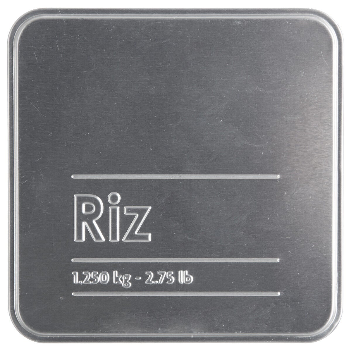 Lata p/ arroz em metal decorada 1,250kg, , large