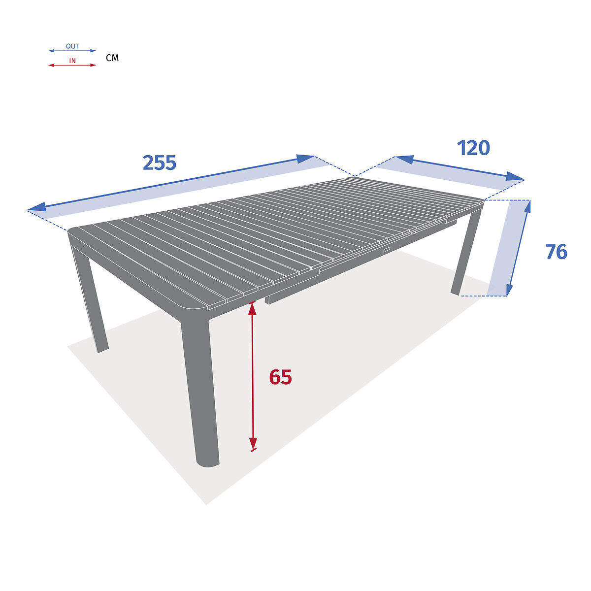 Mesa extensível PARADIZE em alumínio e madeira acácia, , large