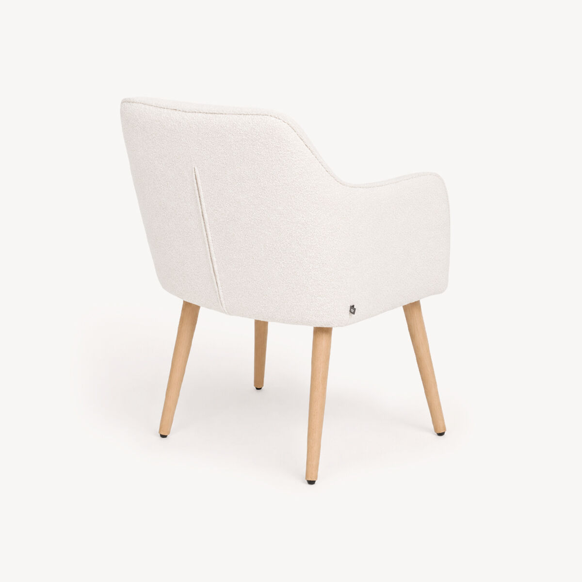 Cadeira VISOCA branca em bouclé 60x57x83,5cm, , large