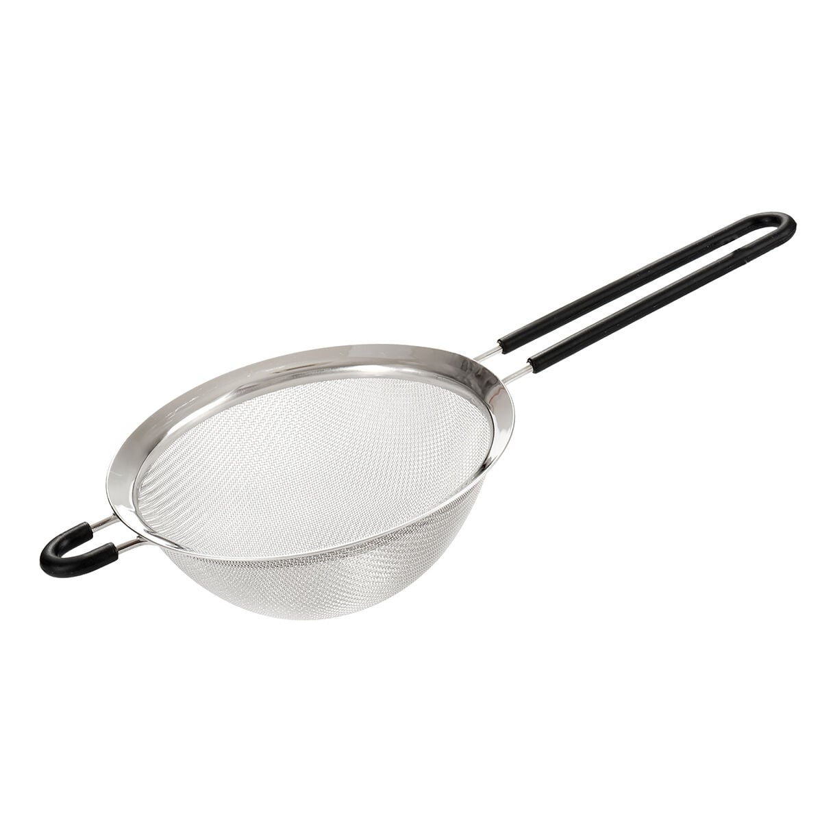Coador preto em inox com cabo de silicone 16cm, , large
