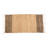 Alfombra de rayas negras 70x140cm