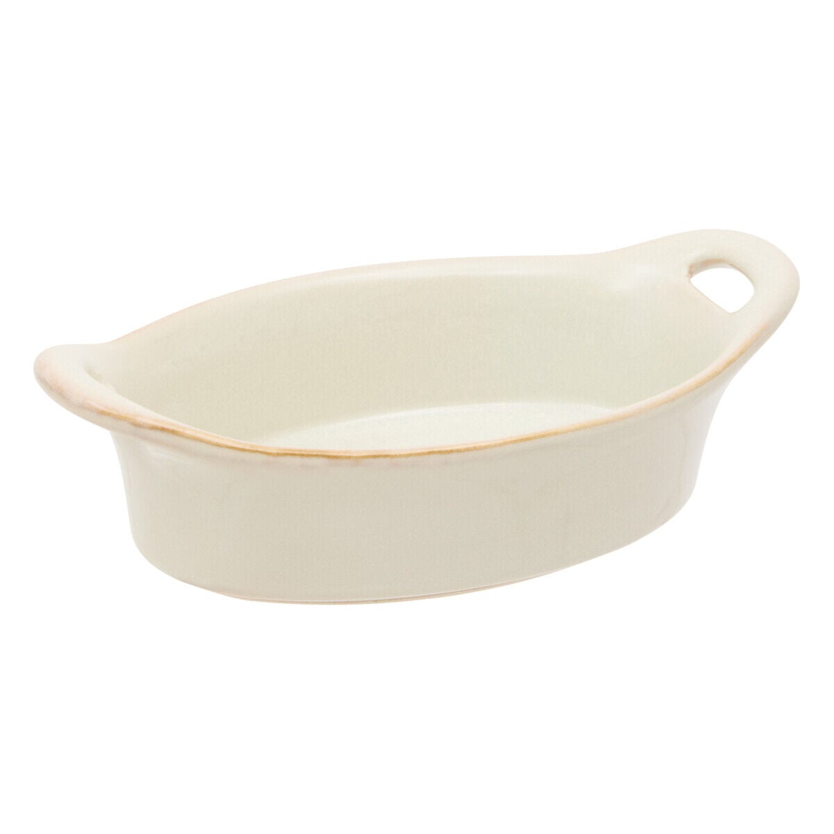 Assadeira oval bege 16cm, , large