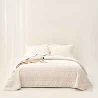 Edredón IVREA beige de terciopelo 220x240cm